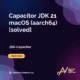 Capacitor JDK 21 macOS